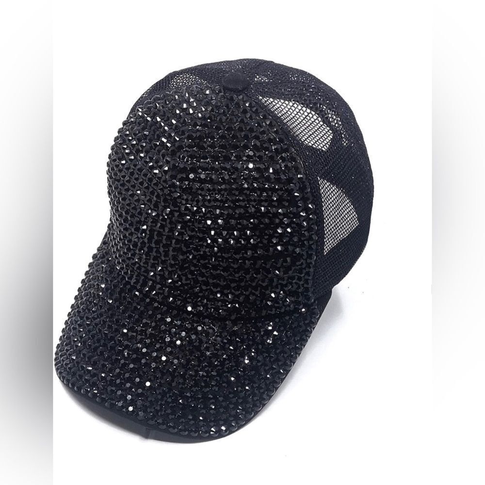 Bling Baseball Cap with Diamond Design